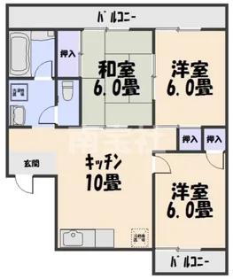 コーポ花江【2階】の間取り