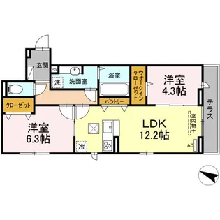 カーサ ミラ【1階】の間取り