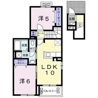 ルミナーレ西浜【2階】の間取り