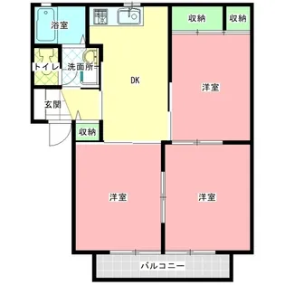 アクシーズB棟【1階】の間取り
