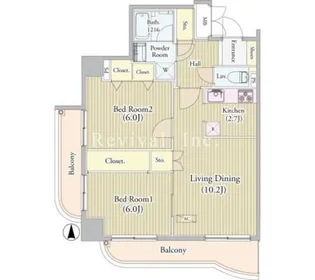 センテニアルタワー【16階】の間取り