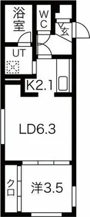 FIRST LEBEN月寒(ファーストレーベン)【2階】の間取り