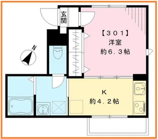 ルーム南麻布【3階】の間取り