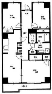 サンコート中里台パートI【3階】の間取り
