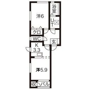 アビーロード【2階】の間取り