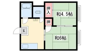 荻田荘【1階】の間取り