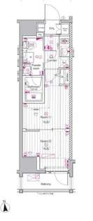 PREMIUM CUBE 上野【8階】の間取り