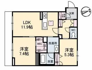 コモンドーレ【1階】の間取り