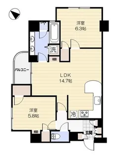 グランドステージ初台【7階】の間取り