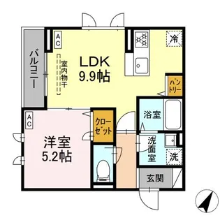 D′Bless港南中央【3階】の間取り