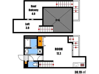 Maisonetic祇園【2階】の間取り