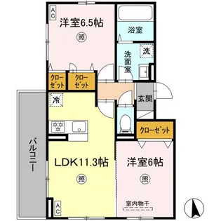 CASA LAULEA【2階】の間取り