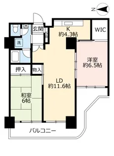 UR武庫川【4階】の間取り