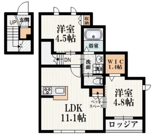 ヘーベルメゾン千歳台【2階】の間取り