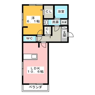 パサロンK【3階】の間取り