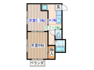 ロワ-ル中山【2階】の間取り