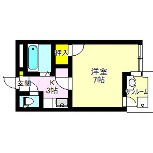 ヴィラ栄町【4階】の間取り