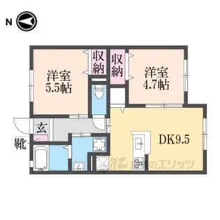サンマルコ川西【1階】の間取り
