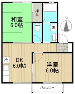 リビエールB棟【2階】の間取り