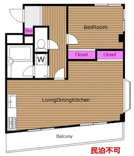 礼敷ゼロゼロ FORT M4 GIL【1階】の間取り