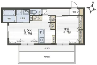 アレグリア【1階】の間取り