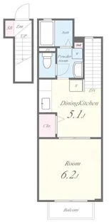 ツインスターヴィラ【2階】の間取り