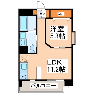 レジディア熊本辛島【12階】の間取り