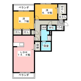 Neun Glanz【2階】の間取り