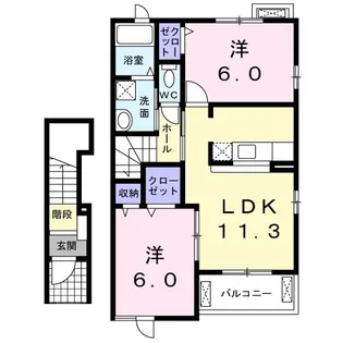 フレア SAKU【2階】の間取り