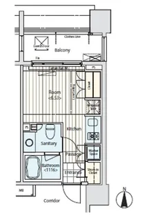 イプセ蒲田【4階】の間取り