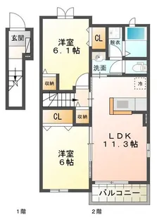 Y PLACE III【2階】の間取り