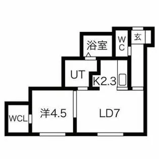 コンフォール発寒【3階】の間取り