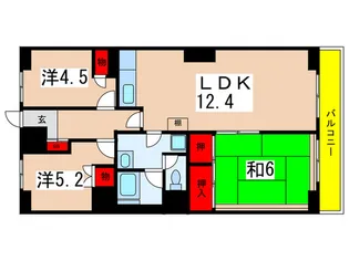 東千葉ハイツ壱号棟【7階】の間取り