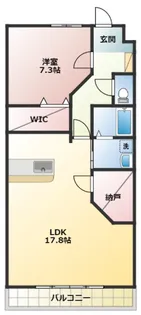 つつみタウンII【1階】の間取り