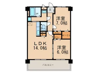 Casagrande【5階】の間取り