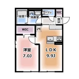 KOMOREBI GARDEN中田本町C【2階】の間取り