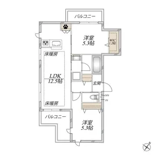(仮称)南台2丁目ヘーベルメゾン【3階】の間取り