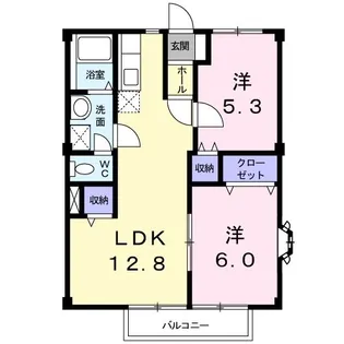 H・Nガーデンハイツ2【2階】の間取り