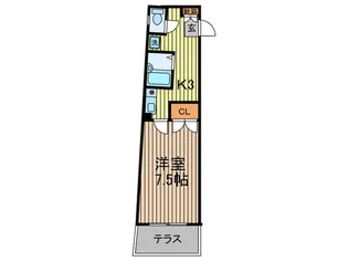 Kパレス【1階】の間取り