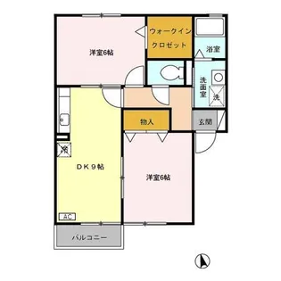 ウィルコート B【1階】の間取り