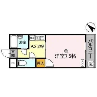 リバーハイツ豊岡【3階】の間取り