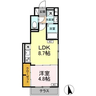 グラナーデ成城学園前B【1階】の間取り