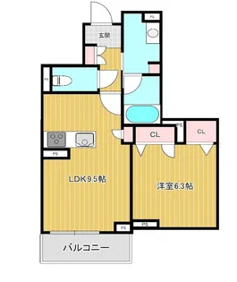シャーメゾン桜木町【3階】の間取り