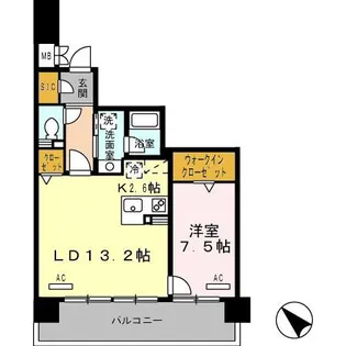 ロイヤルパークス豊洲【4階】の間取り