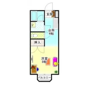 神田プチパール88 B【2階】の間取り