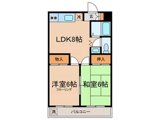 グランフォーム喜多見【1階】の間取り