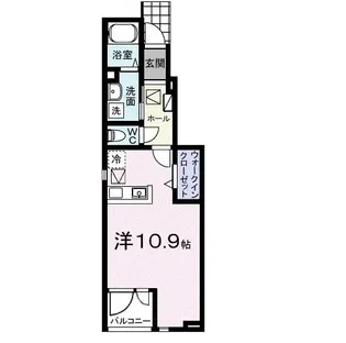 コンフォールB【1階】の間取り