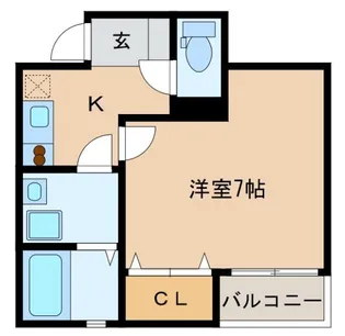 フラットパーク西浅田【1階】の間取り