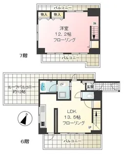 ワコーレロイヤル根岸【7階】の間取り