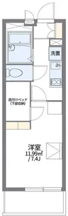 レオパレスアルファード【2階】の間取り